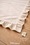 Linen Minimal Kaaba Embroidered Ruffled Prayer Rug Dowry Bundle Umrah and Hajj Gift Prayer Mat with Prayer Beads - 3