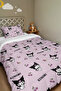 Kuromi's Sweet World Patterned Single Duvet and Pillowcase