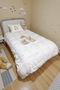 Cute Ducks with Flowers Patterned Single Duvet and Pillowcase - 3