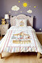 Striped Carousel Patterned Single Duvet and Pillowcase - 2
