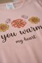 Women's Short Sleeve Stretch Fabric Pajama Set Salmon - 2