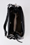 Women's Black Faux Leather Knitted Strap Bag with Lined Zipper Closures and Shoulder Bag Handle - 6