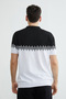 Half Zip Polo Collar Knitwear T-Shirt - 8