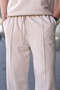 Stone Color Sleeveless Men's T-Shirt Tracksuit Set E7354 - 4
