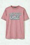 Unisex Oversized Pink Another One Detailed T-Shirt