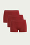 Women's 3-Piece Red Stitch-Free Second Skin Feel Premium Seamless Boyshort Boxer - 2