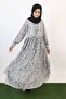 Fahd- Splendid Chiffon lined maxi dress with multi tiered ruffles and front pleats detailing- Cheeta - 4