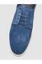 Blue Genuine Calf Leather Leather Lace-Up Men's Shoes - 6