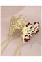 Signature of Elegance: Metal Clasp with Pearl Butterfly and Red Rose Detail - 4