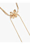 Steel Mixed Floral Long Chain Necklace - 2