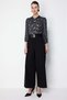 Wide Leg Palazzo Trousers with Belted Waist - 2
