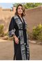 Tribal Bordured Detail Bohemian Muslin Kaftan - 2