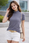 Women's Body High Neck Badi Super Quality Turtleneck Short Sleeve - 2