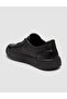 Black Genuine Leather Lace-Up Women's Sneakers - 4