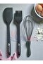 Heat-Resistant Silicone Large Size Dessert-Pastry Preparation Set Pointed Spatula/Egg Brush/Whisk