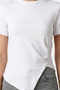 Women's Joyce Asymmetrical Detailed Ecru T-Shirt / Blouse - 3