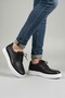 Jy-T12X Arts Lace-Up Leather Men's Casual Sports Classic Shoes Cbt - Black - 3