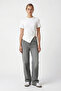 Women's Joyce Asymmetrical Detailed Ecru T-Shirt / Blouse - 2