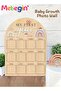 Baby Keepsake Frame with Non-trace Adhesive Patch, My First Year Milestone Photo Frame, Wood Acrylic - 3