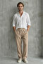 Men's Linen Muslin Pants Relaxed Fit Baggy Lightweight Summer Casual with Back Pockets - 6