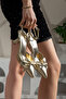 Gold Bow Heeled Women's Shoes with Pointed Toe