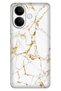 Vivo V60 Lite 5g Compatible Case Patterned Silicone Printed Cover Yellow White Marble