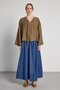 Oversized Tie-Detail Premium Tencel Fabric Khaki Women's Jacket 31011 - 2