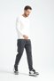 Ecru Men's Three Thread Sweatshirt Regular Fit P Cotton U Crew Neck Casual Sports Basic - 3