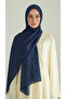 Elegant Patterned Vual Buy Silk - Dark Blue - 4