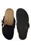 Women's Buckle Accent Slip-On Footbed Mules In Black - 5