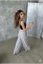 Embroidery Detailed Linen Wide Leg Pants - 3