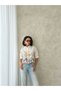 Cream Brown Floral Embroidered 100% Cotton Vintage Women's Shirt - 5