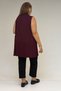 58501 Large Size Combed Cotton Undershirt with Judge Collar - Burgundy - 5