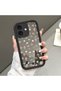 iPhone 16 Compatible Luxurious, Stylish, and Spacious Floral Print Silicone Mirror Phone Case
