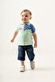Baby Boy Polo Neck Star Patterned T-Shirt Denim Shorts 2-Piece Summer Set - 3