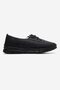 Women's Elastic Lace-Up Casual Shoes Black Denim - 2