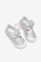 Girl's Silver Glittery Children's First Step Bowknot Ballerina Flats - 3
