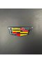 Metal Die-Cast Emblem - "Cadillac" Logo - Self-Adhesive Centerpiece - 4