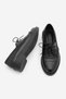 Women's Lace-Up Masculine Casual Oxford Shoes Marvo Black - 8