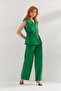 Vest Set Sets Green with Elastic Waistband - 3