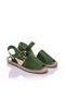 Genuine Leather Green Women's Sandals - 2