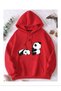 Printed Black Hooded Sweatshirt Unisex