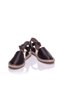 Genuine Leather Dark Brown Women's Sandals - 5