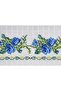 Rose Cross-Stitch Set Sofa Cover 350X180 (2 Cleaning Covers with Gift) Blue - 3