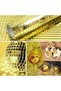 Square Gold Glass Mosaic Tiles Stickers Handcrafted Square Glass Tiles Self Adhesive Mirrored Decor Pa