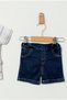 Baby Boy Plaid Shirt Denim Shorts 2-Piece Summer Set - 3