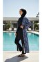 Hijab Leaf Patterned Hijab Swimsuit Set Kimono Pareo Set of 4 - 4