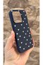 iPhone 15 Pro Compatible Mini White Heart Patterned Silicone Shock-Absorbing Classic Protected Rubber Case - 4