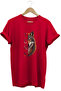 Unisex Turkish Written and Alfa Bozkurt Printed Göktürk 100% Cotton Basic T-Shirt