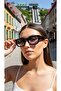 Juss Uv400 Black Frame Gradient Glass Protection Women's Sunglasses - 3